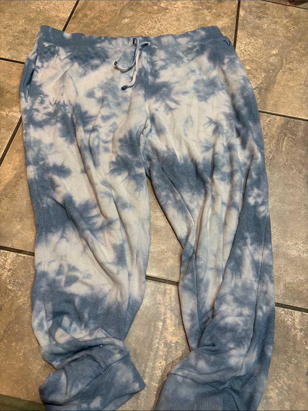 Victoria's Secret Blue & White Tie-Dye Joggers